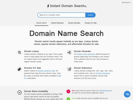 Instant Domain Search