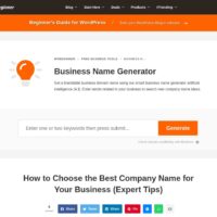 WPBeginner Business Name Generator